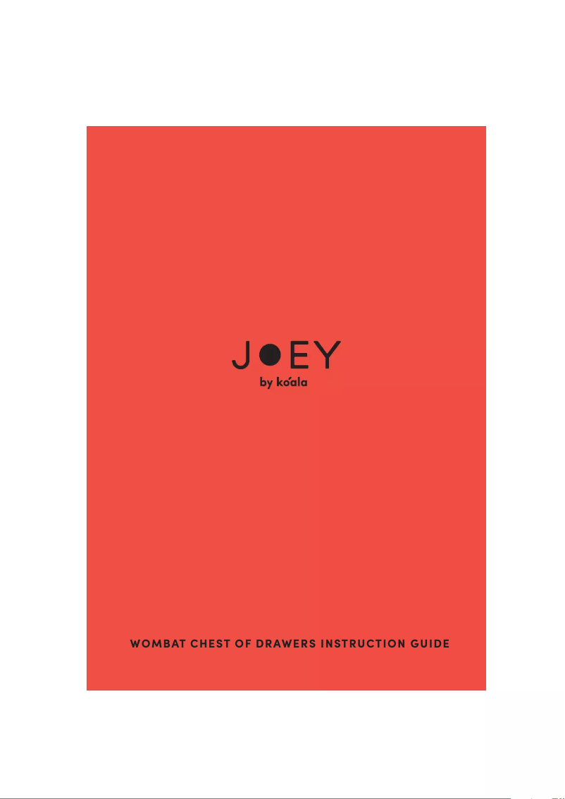 Image de la première page du manuel de l'appareil Joey Wombat Chest of Drawers