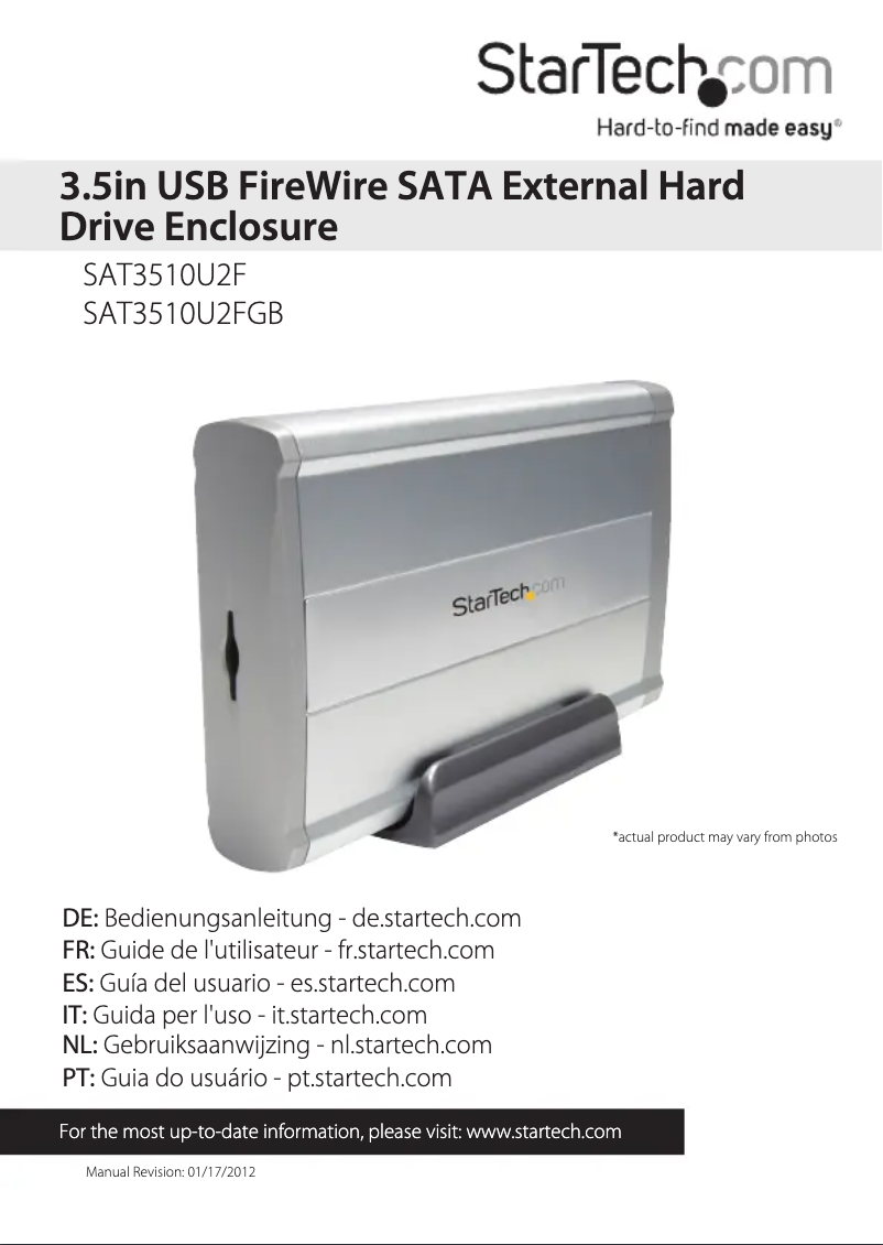 Page n°1 - Manuel utilisateur StarTech.com SAT3510U2F