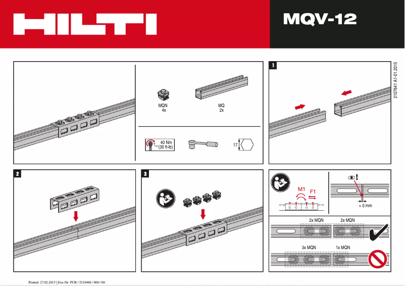 Página 1 del manual Manual de usuario Hilti MQV-12