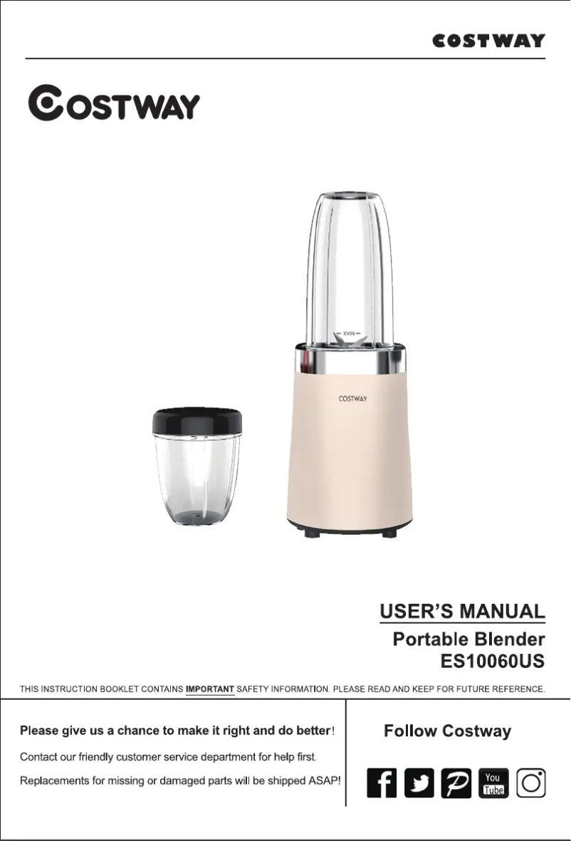 Image de la première page du manuel de l'appareil ES10060US