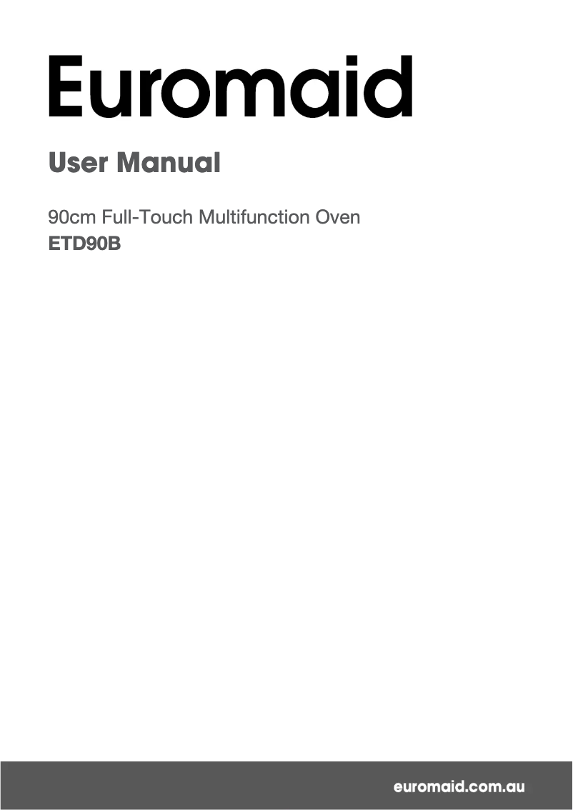 Page 1 de la notice Manuel utilisateur Euromaid ETD90B