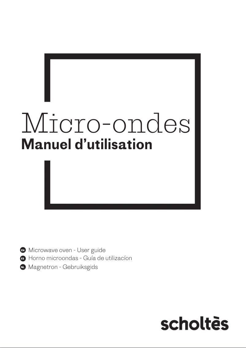 Image de la première page du manuel de l'appareil SOMG1310X