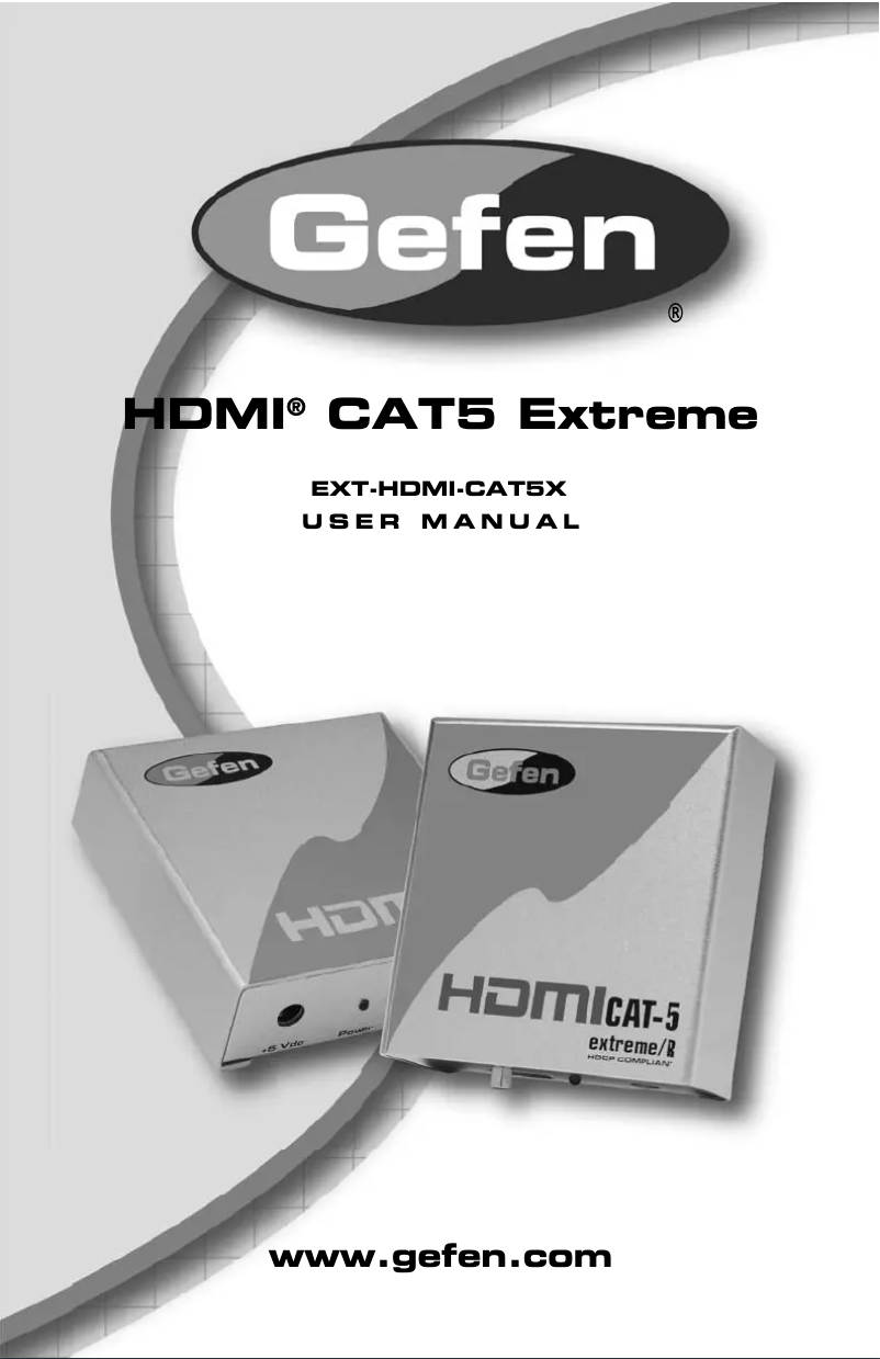 Page n°1 - Manuel utilisateur Gefen EXT-HDMI-CAT5X
