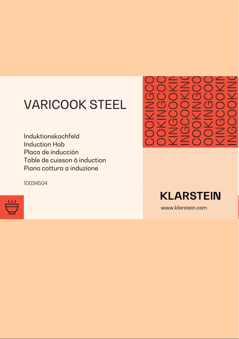 Image de la première page du manuel de l'appareil Varicook Steel