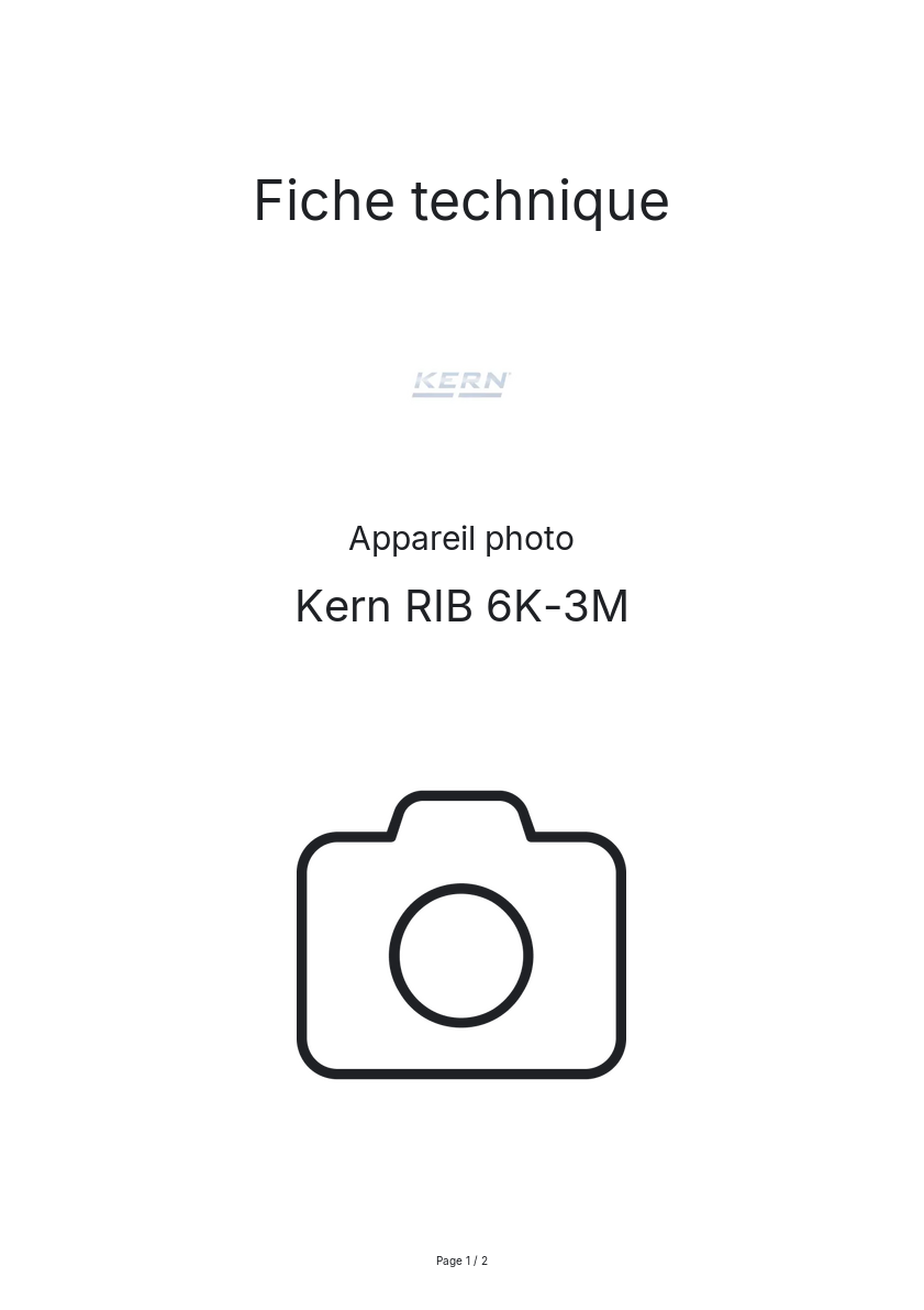 Image de la première page du manuel de l'appareil RIB 6K-3M