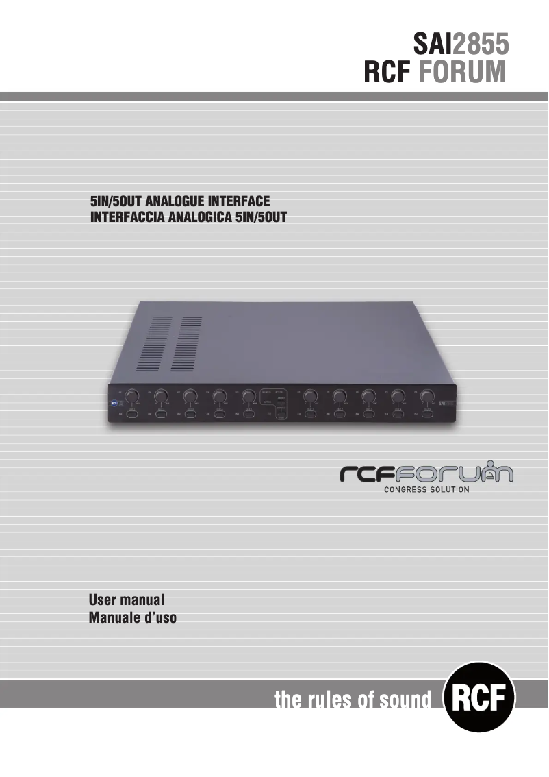 Image de la première page du manuel de l'appareil SAI 2855