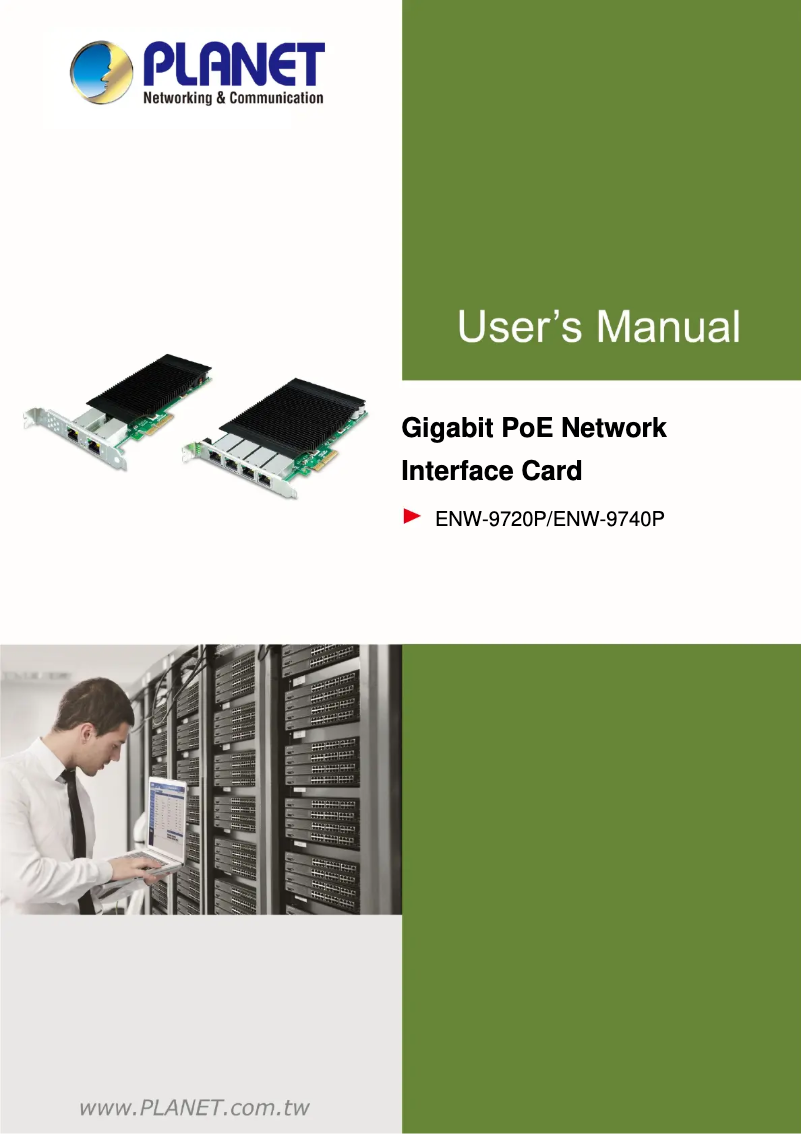 Page 1 de la notice Manuel utilisateur Planet ENW-9720P