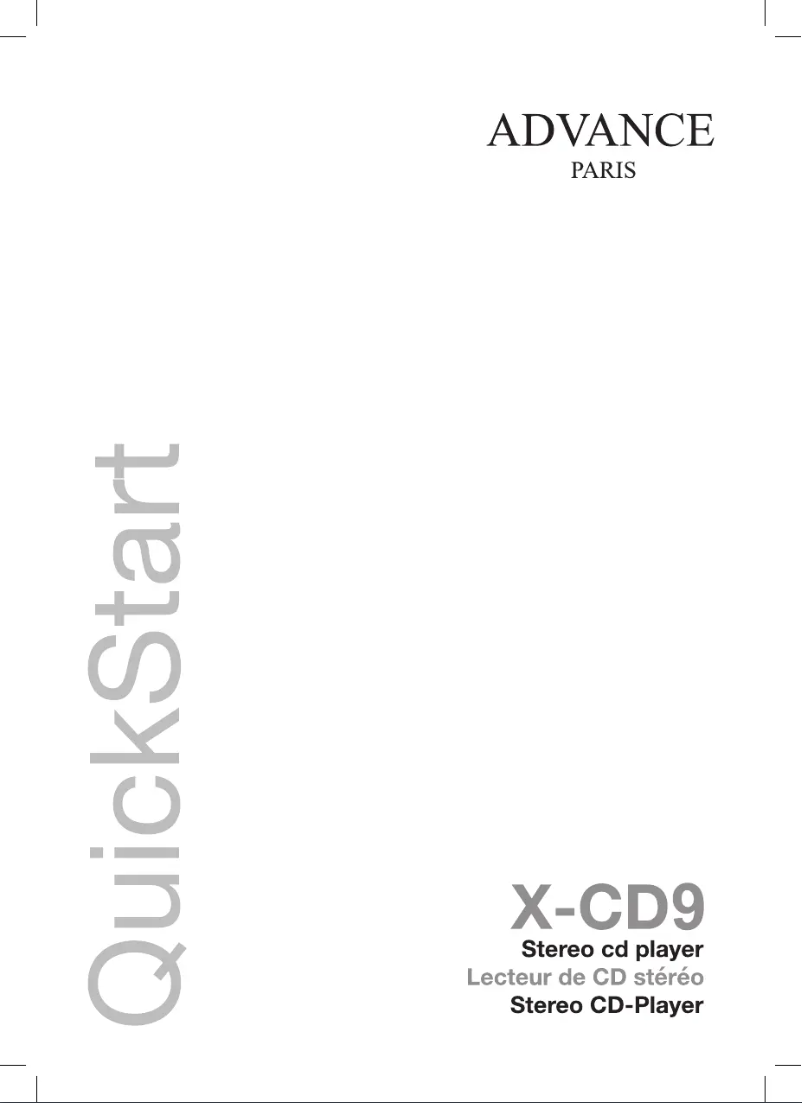 Image de la première page du manuel de l'appareil X-CD9