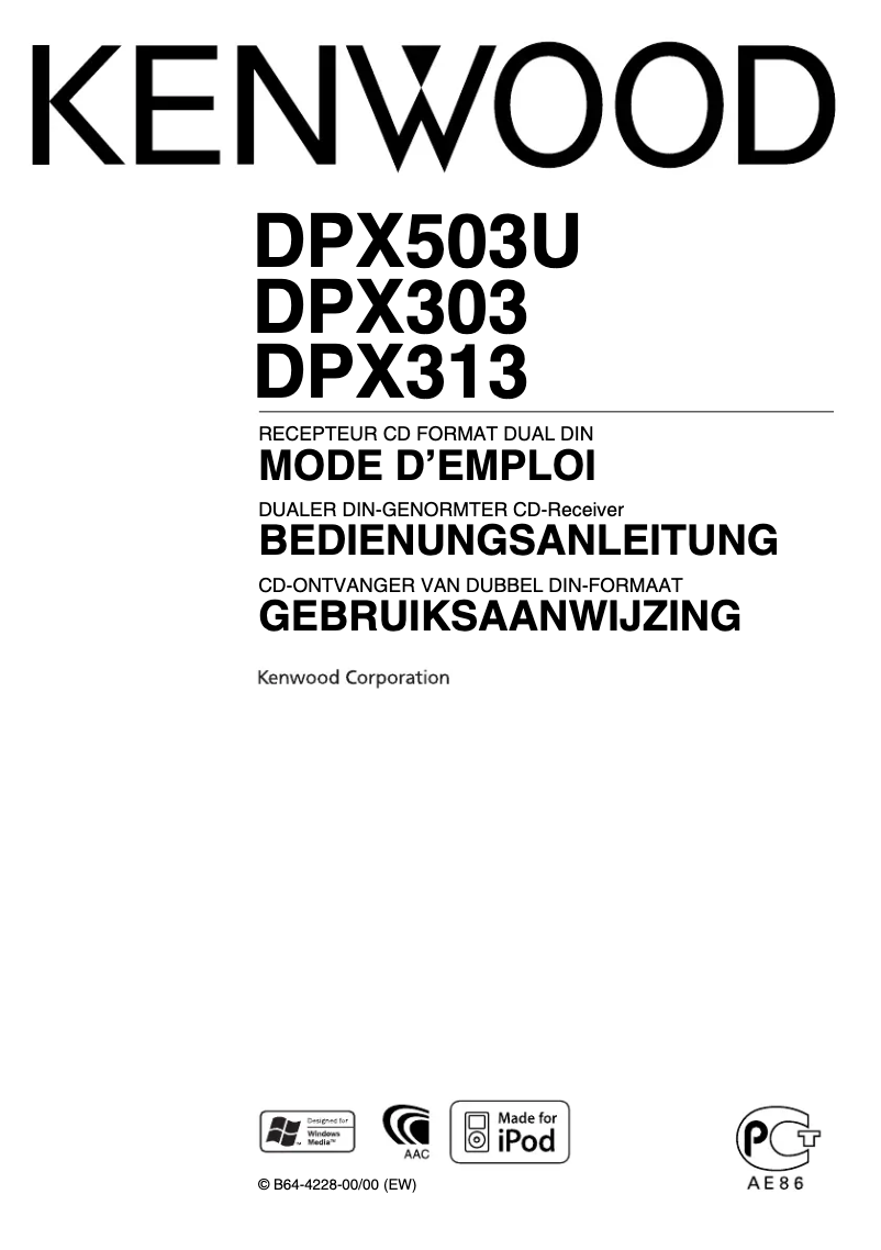 Página 1 del manual Manual de usuario Kenwood DPX-503U