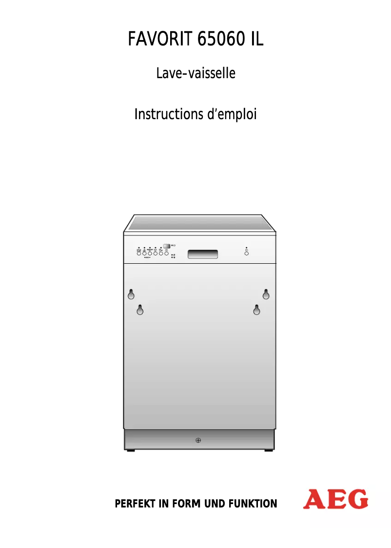 Image de la première page du manuel de l'appareil F65060IL