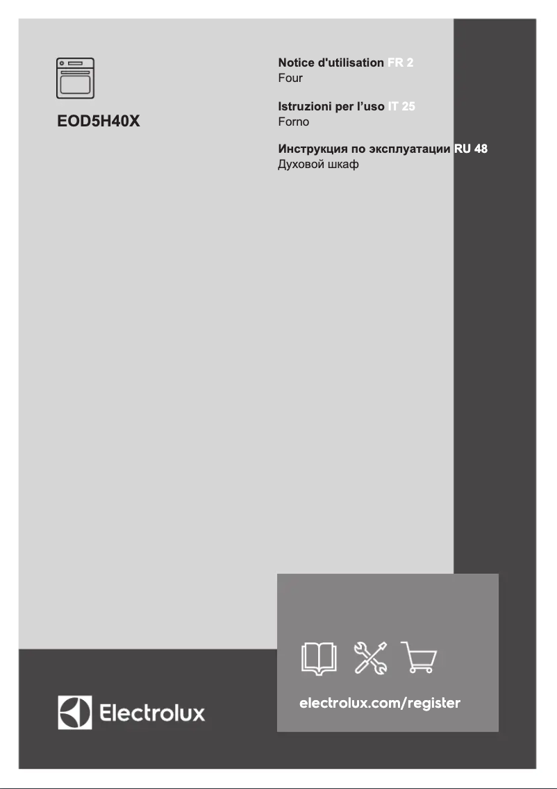 Page n°1 - Manuel utilisateur Electrolux EOD5H40X