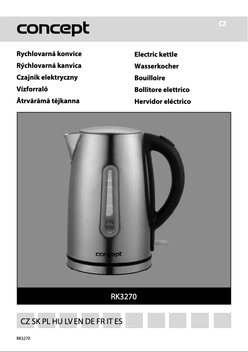 Page 1 de la notice Manuel utilisateur Concept RK3270