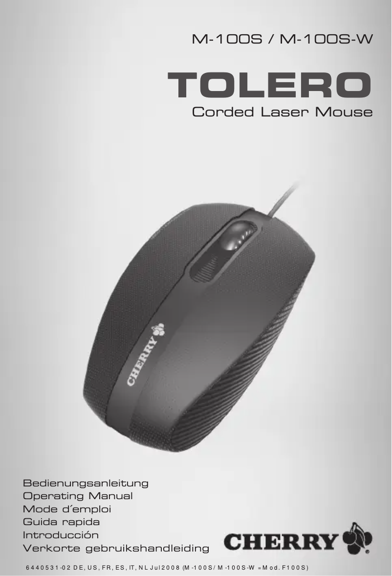 Page 1 de la notice Manuel utilisateur Cherry TOLERO