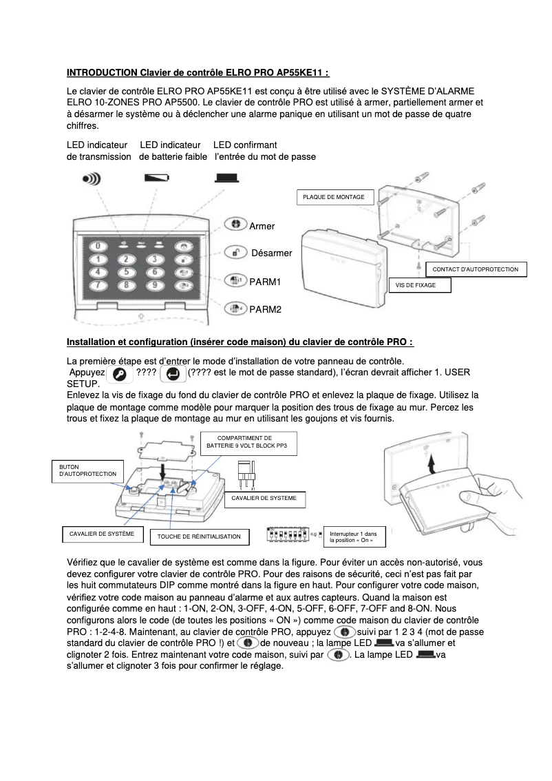 Page n°1 - Manuel utilisateur Elro AP55KE11B