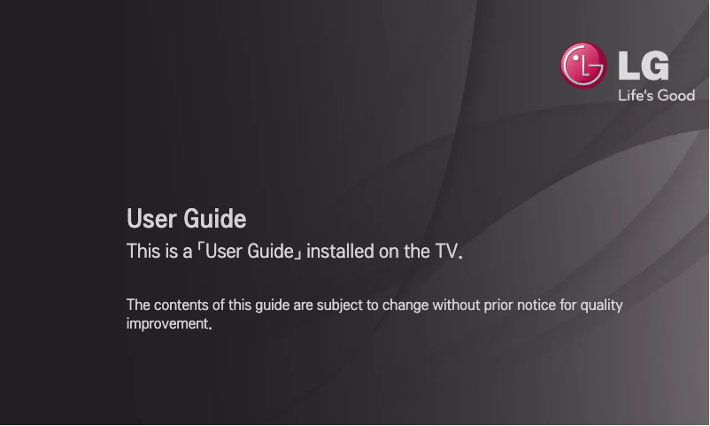 Page n°1 - Manuel utilisateur LG 47LA860Y