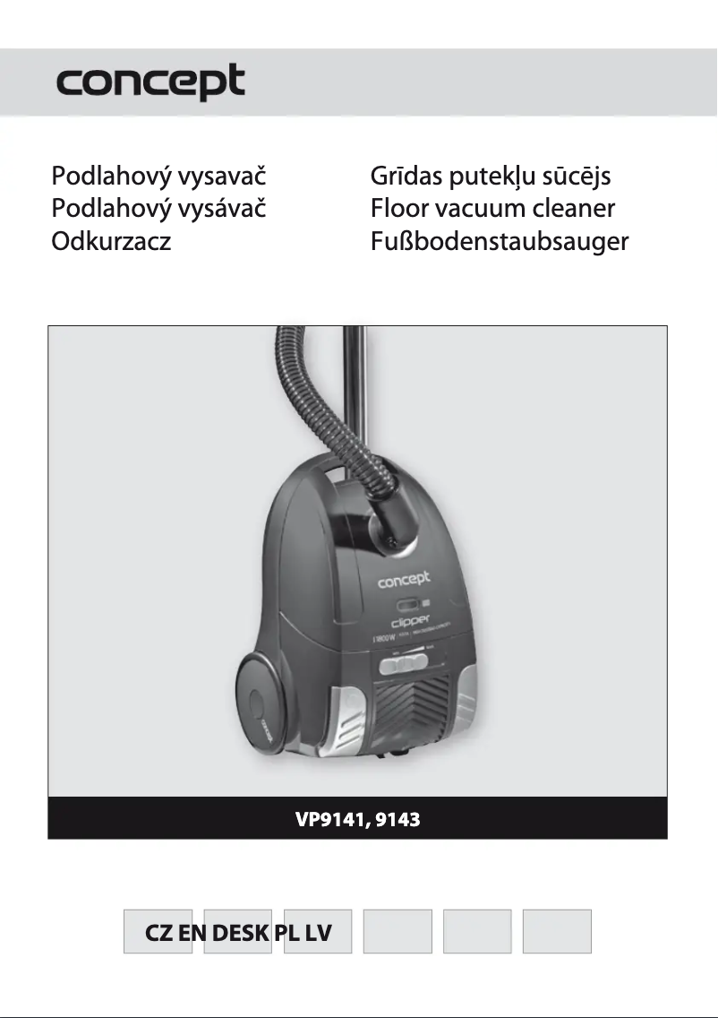 Page 1 de la notice Manuel utilisateur Concept VP-9143