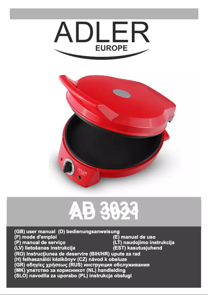 Page n°1 - Manuel utilisateur Camry CR 3034