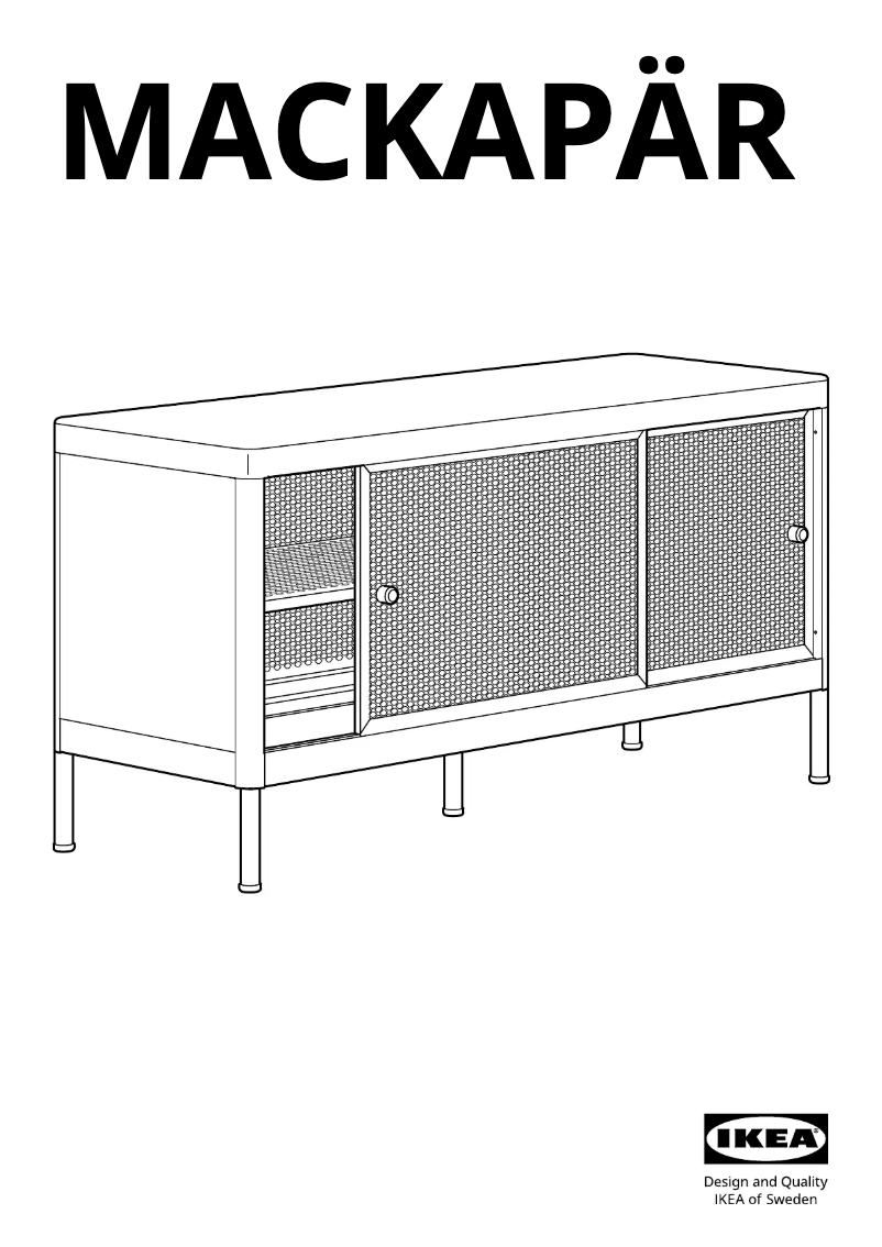 Página 1 del manual Manual de usuario Ikea MACKAPÄR 805.444.89