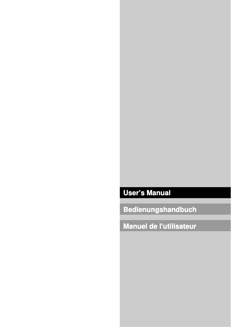 Page 1 de la notice Manuel utilisateur NEC PlasmaSync 50VP2