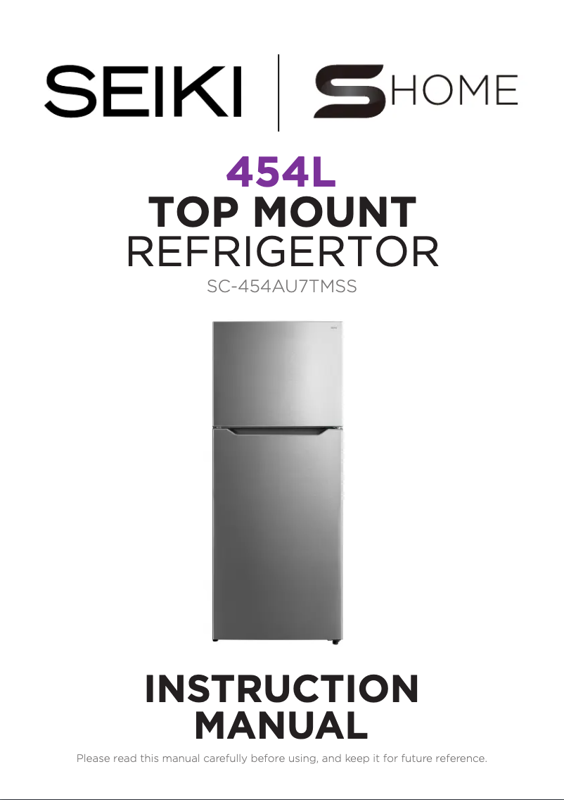 Image de la première page du manuel de l'appareil SC-454AU7TMS