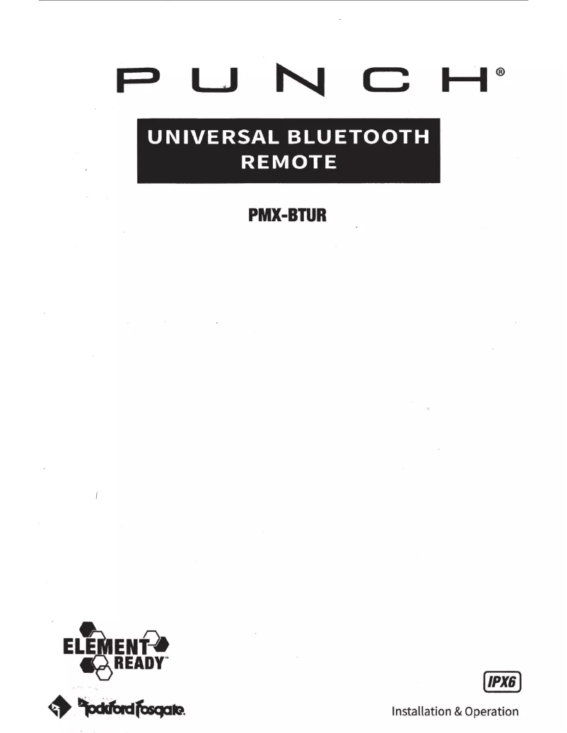 Page n°1 - Manuel utilisateur Rockford Fosgate Punch PMX-BTUR