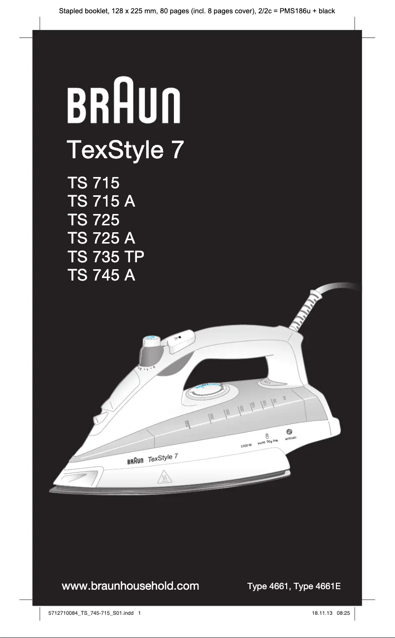 Image de la première page du manuel de l'appareil TexStyle 7 TS 735 TP