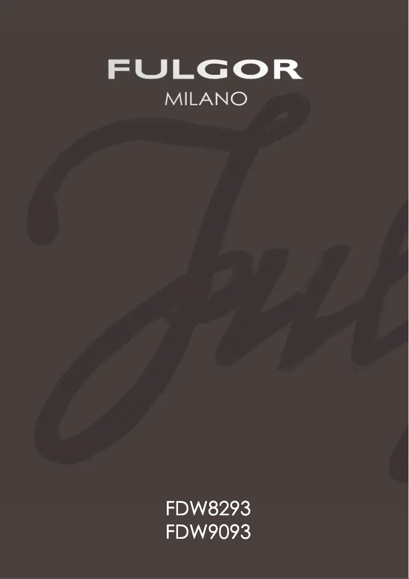 Page 1 of the manual Installation Guide Fulgor Milano FDW 9093.1