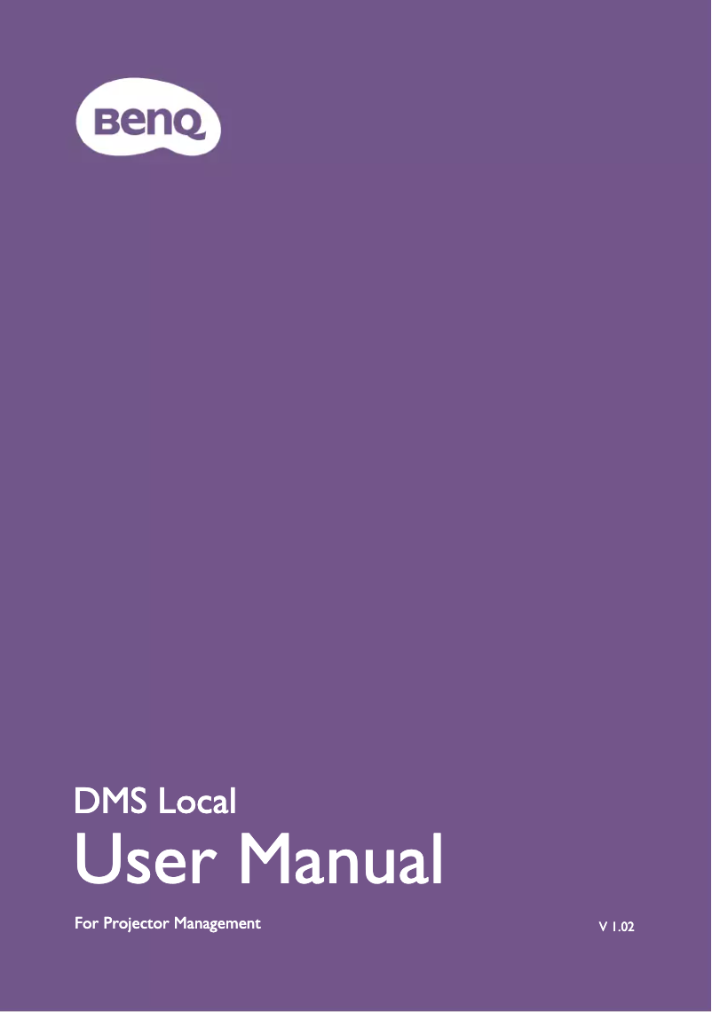 Page n°1 - Manuel utilisateur BenQ LU9245