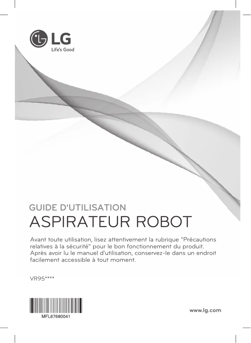 Page 1 de la notice Manuel utilisateur LG VR8604OB