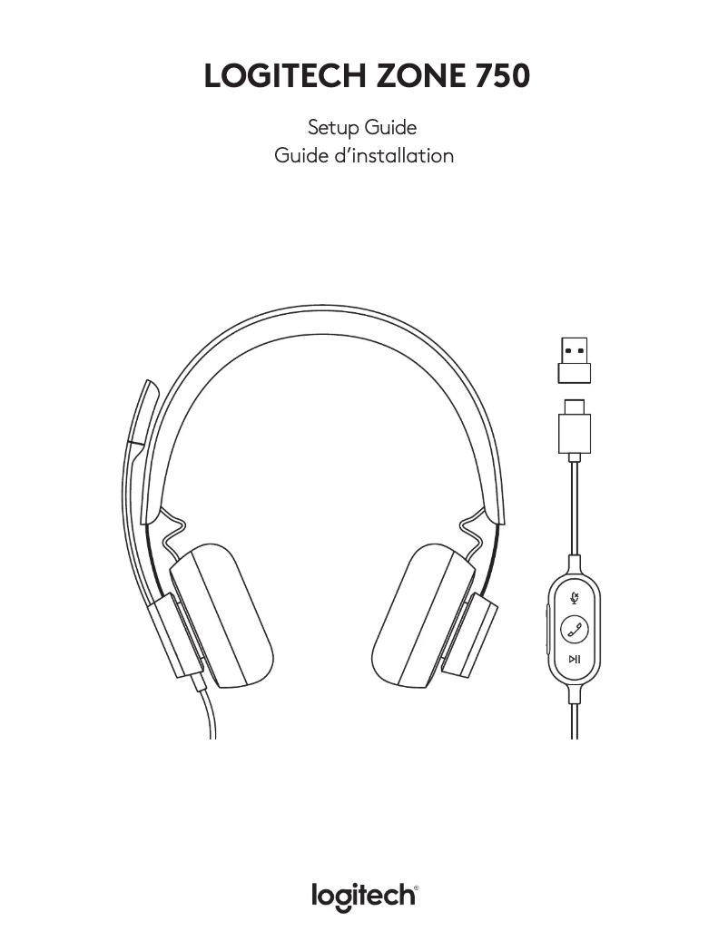 Page 1 de la notice Manuel utilisateur Logitech Zone 750