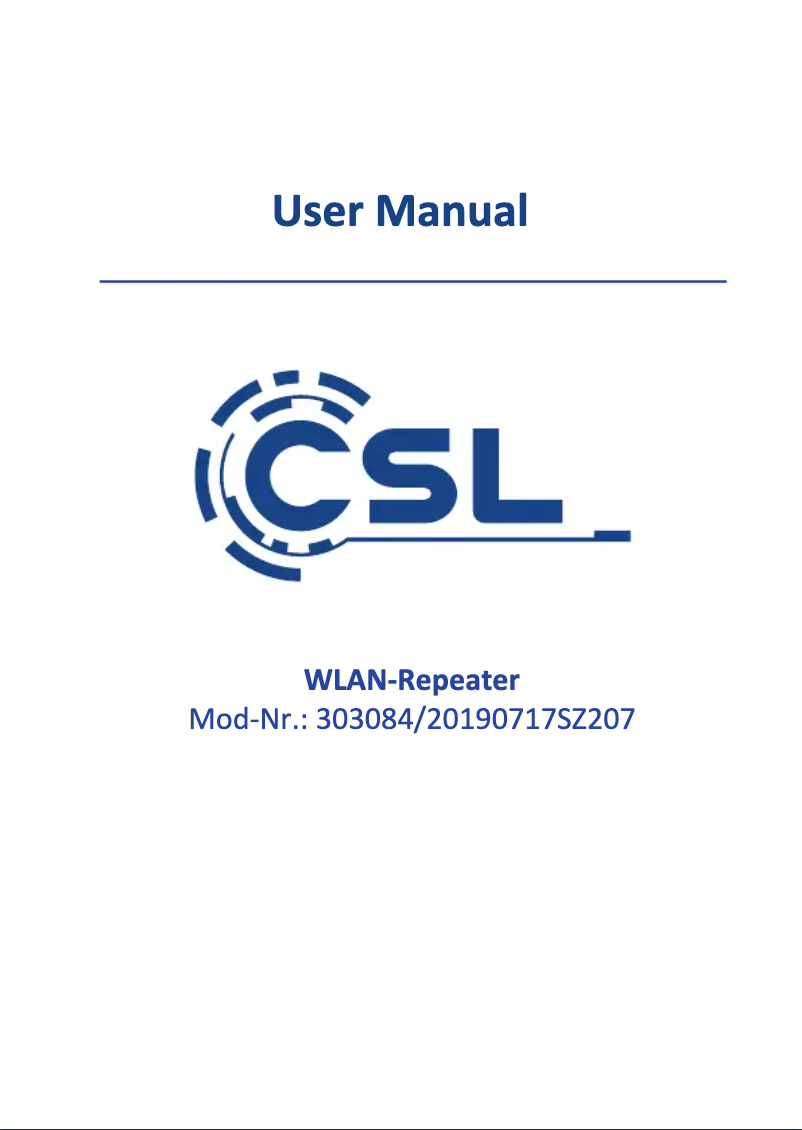 Página 1 del manual Manual de usuario CSL 303084