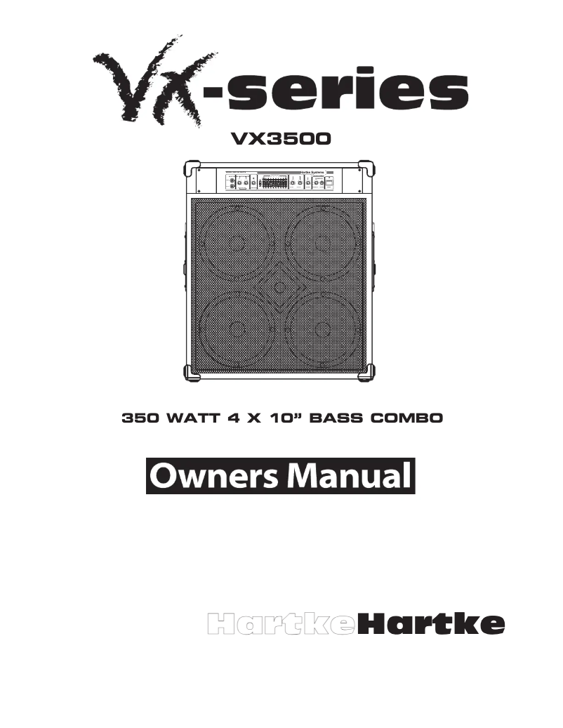 Image de la première page du manuel de l'appareil VX3500