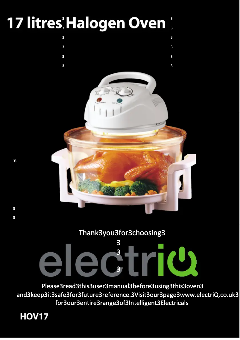 Page 1 de la notice Manuel utilisateur ElectriQ HOV17