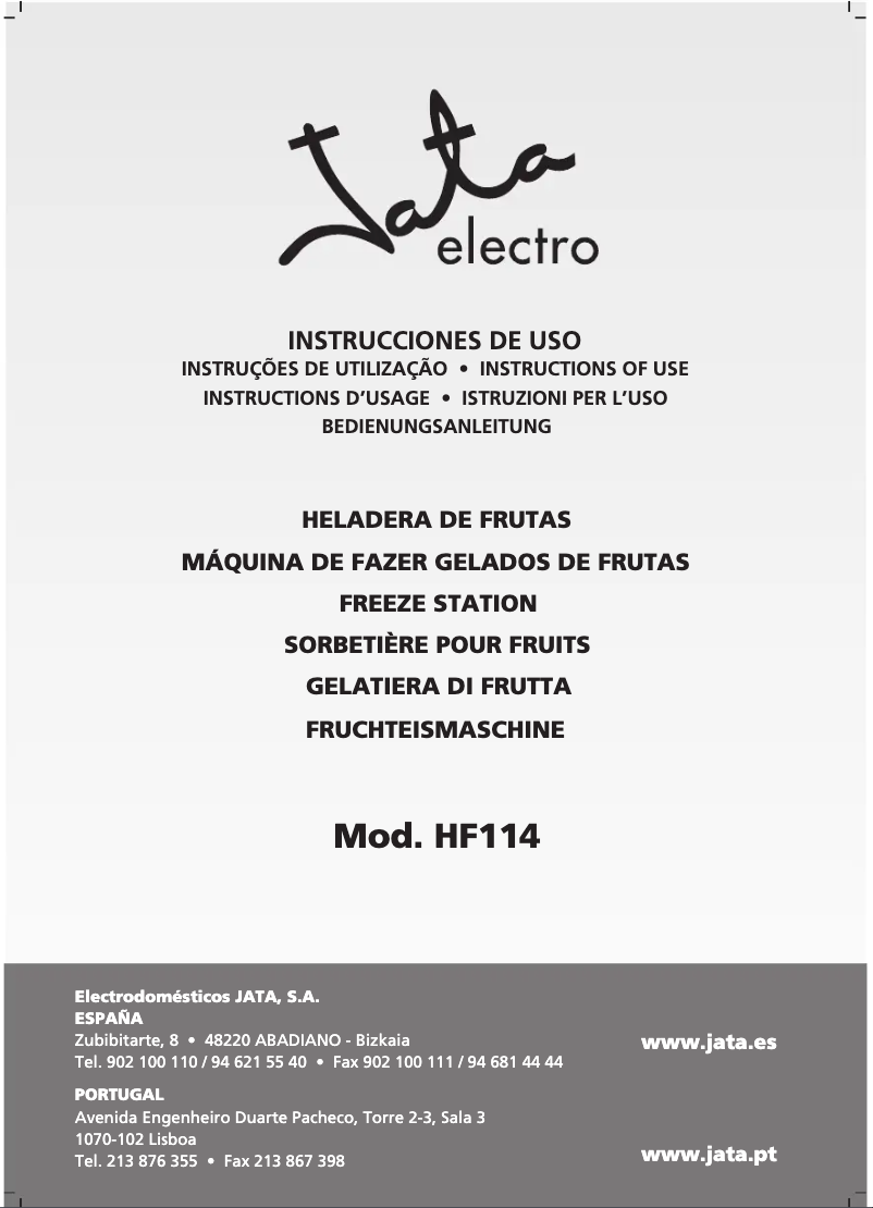 Image de la première page du manuel de l'appareil HF114