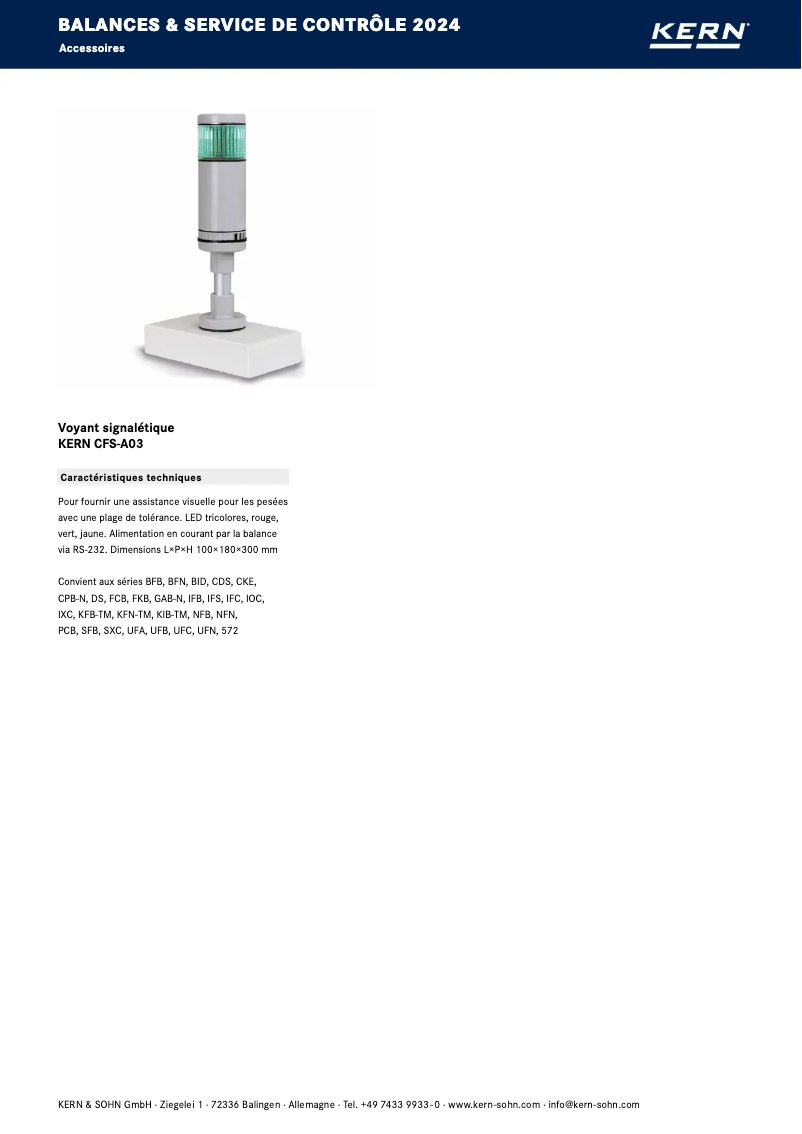 Image de la première page du manuel de l'appareil CFS-A03