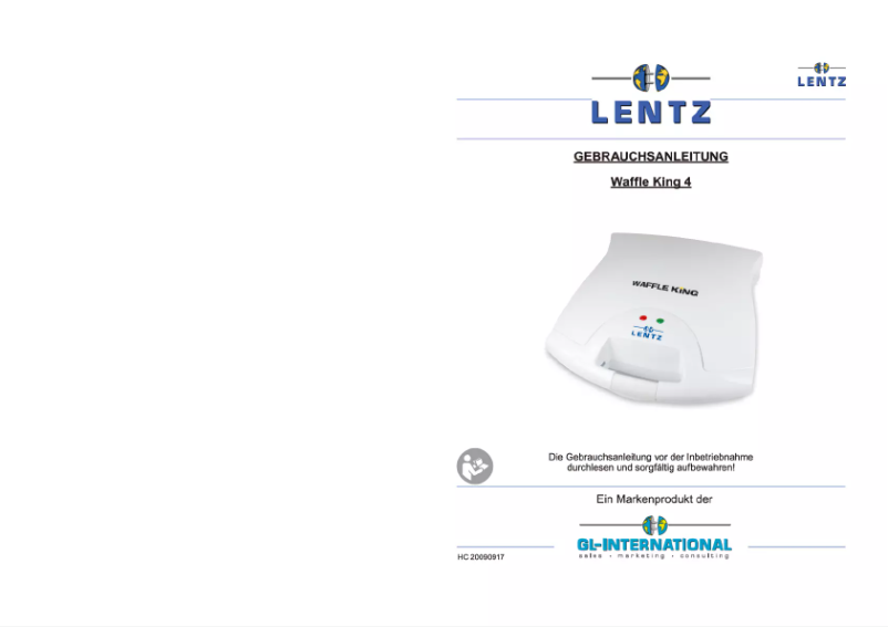 Image de la première page du manuel de l'appareil Waffle King 4