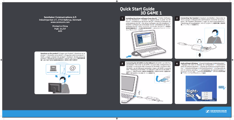 Page n°1 - Manuel utilisateur Sennheiser PC 363D