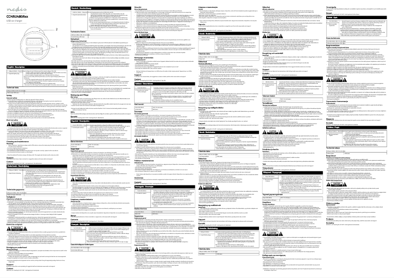 Page 1 de la notice Manuel utilisateur Nedis CCHAU480AWT