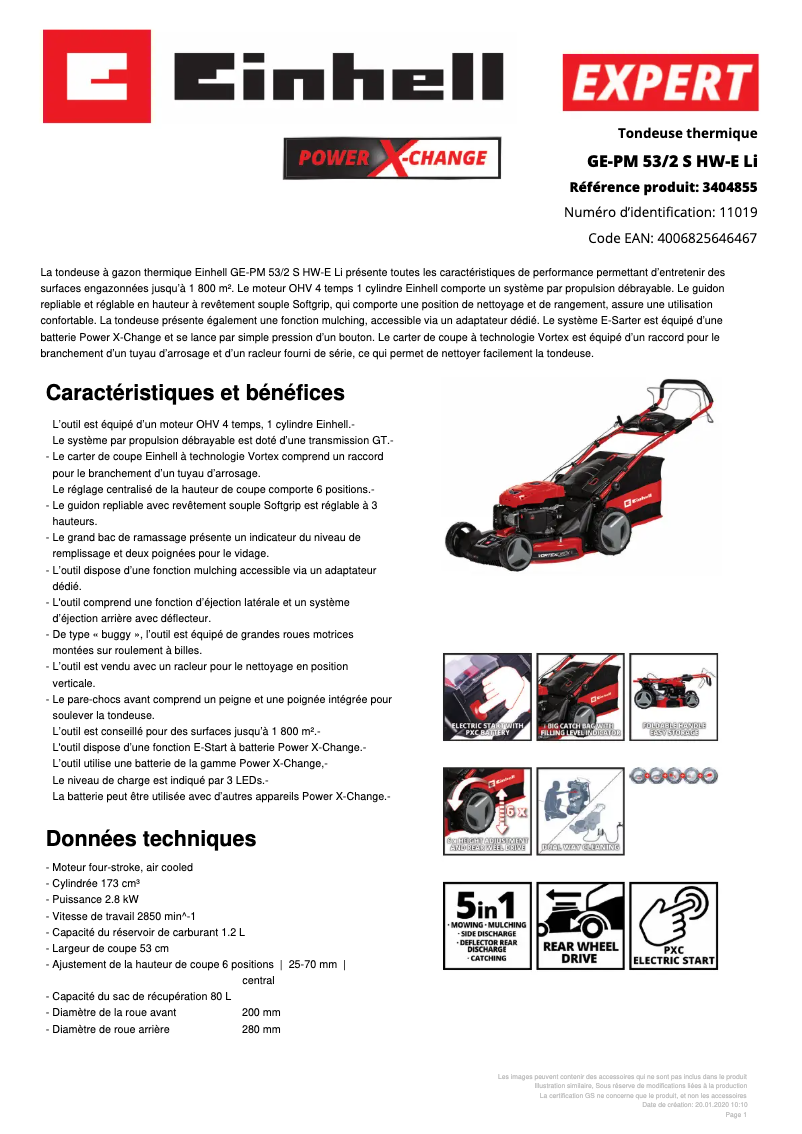 Image de la première page du manuel de l'appareil GE-PM 53/2 S HW-E Li