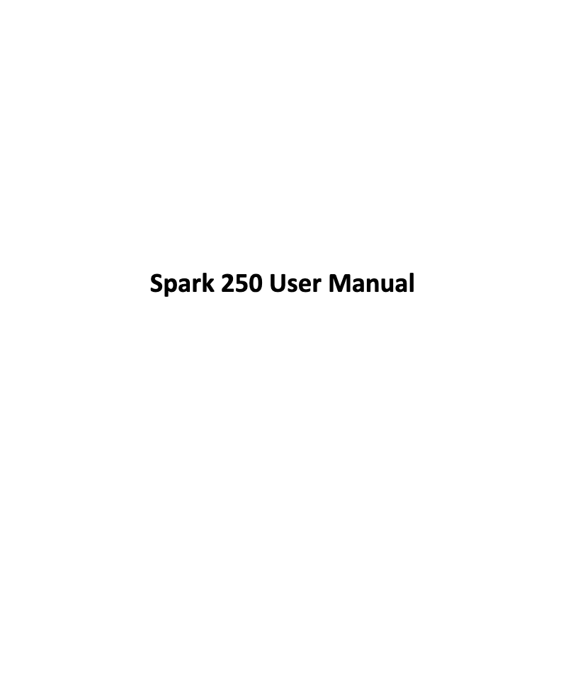 Page n°1 - Manuel utilisateur Lava Spark 250
