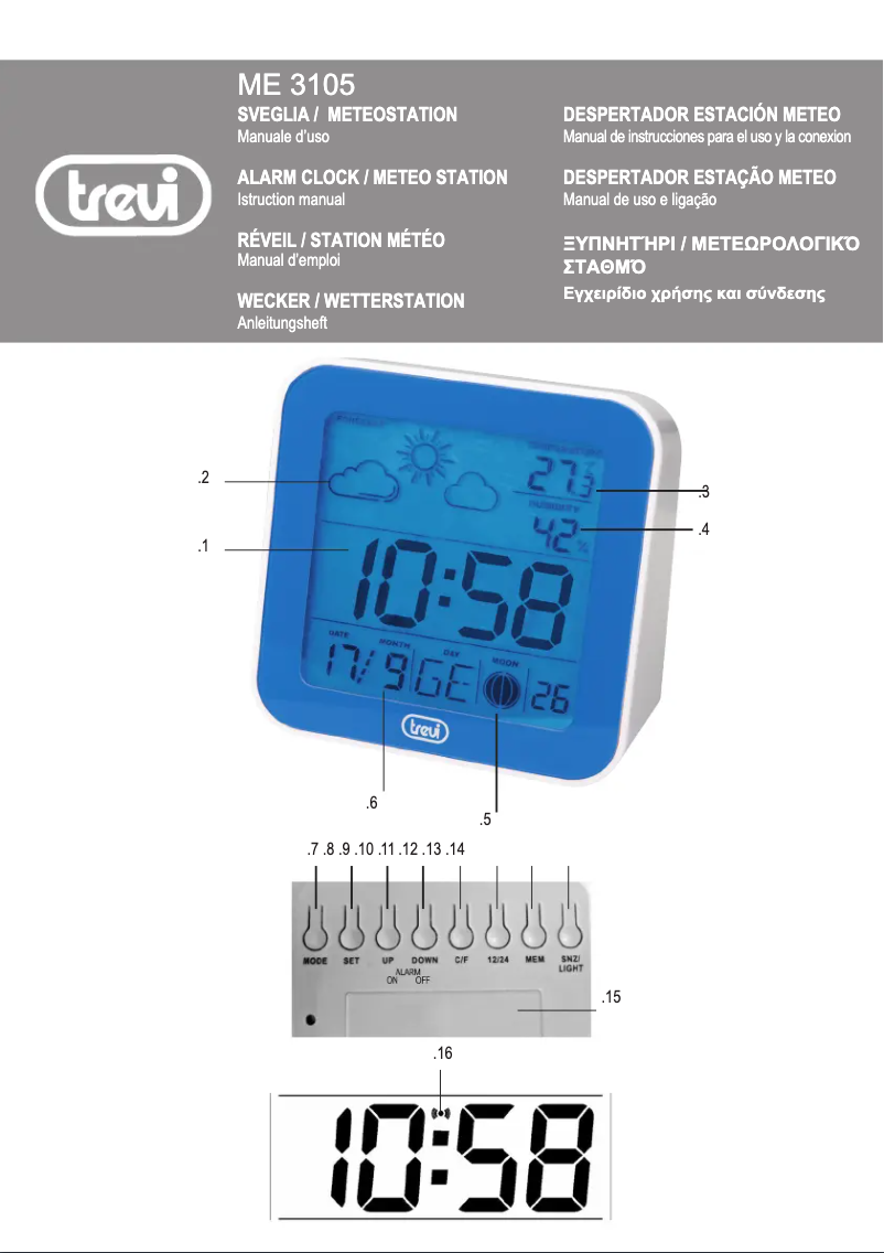 Page n°1 - Manuel utilisateur Trevi ME 3105