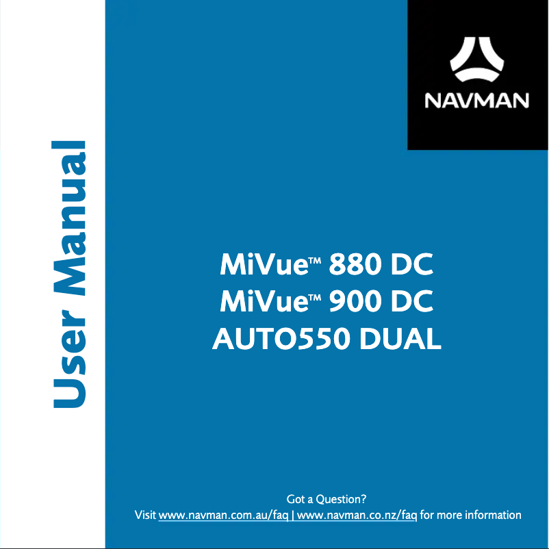 Page n°1 - Manuel utilisateur Navman AUTO550 DUAL