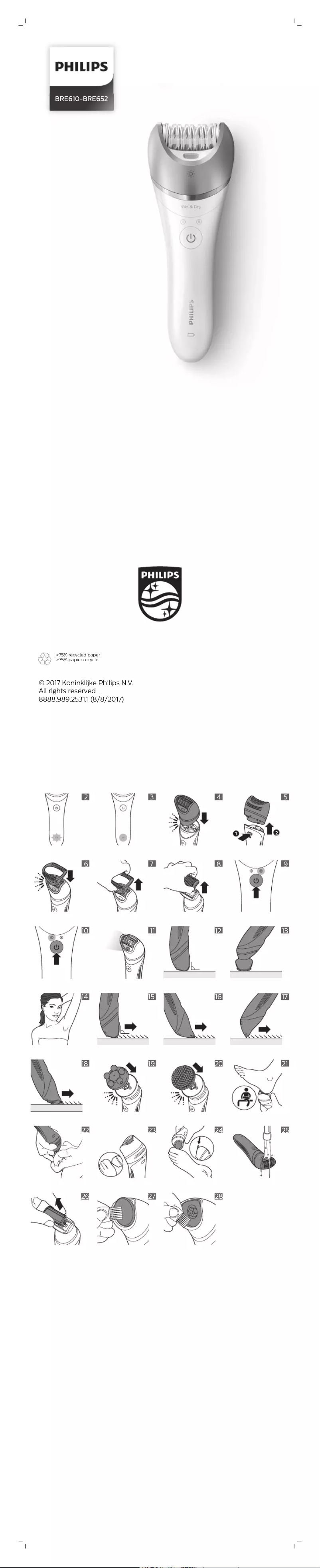 Image de la première page du manuel de l'appareil Satinelle Advanced BRE634