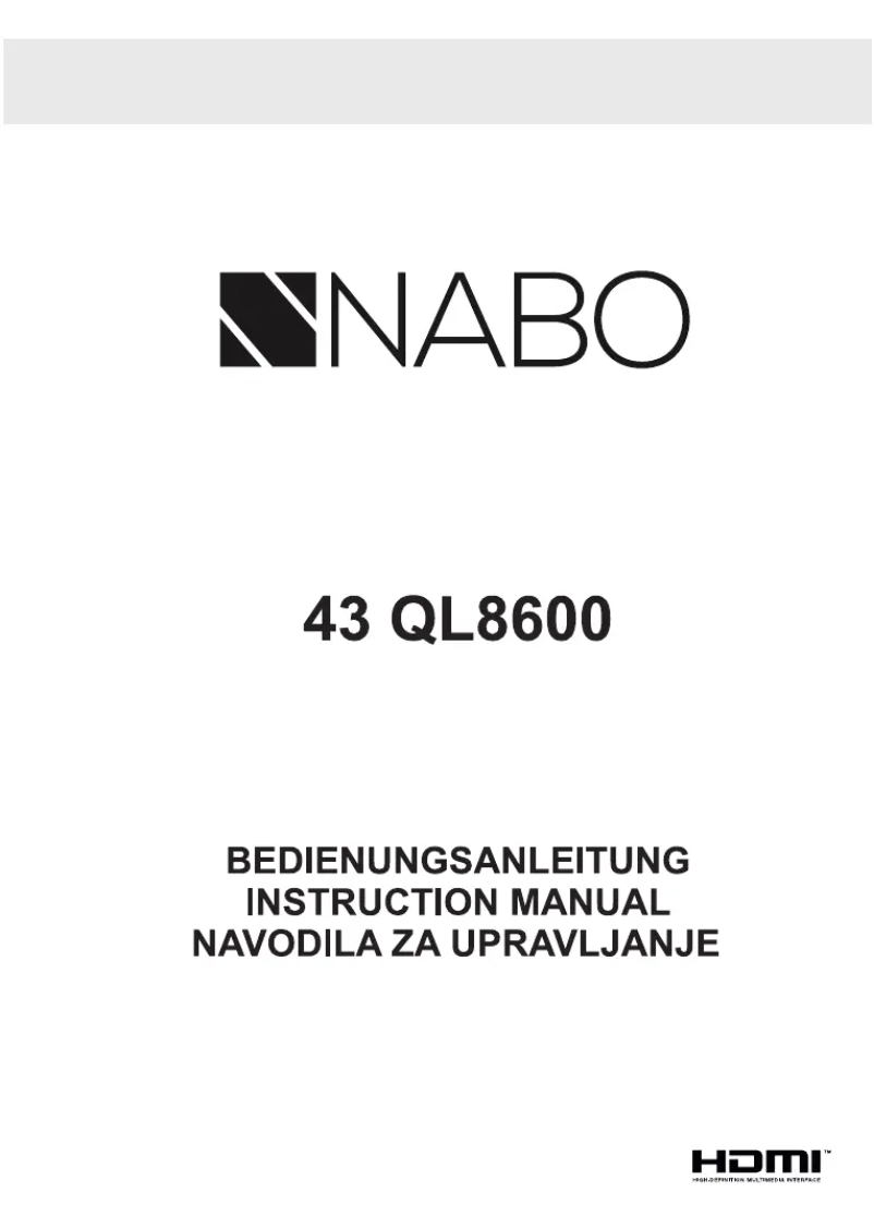 Page 1 de la notice Manuel utilisateur Nabo 43 QL8600