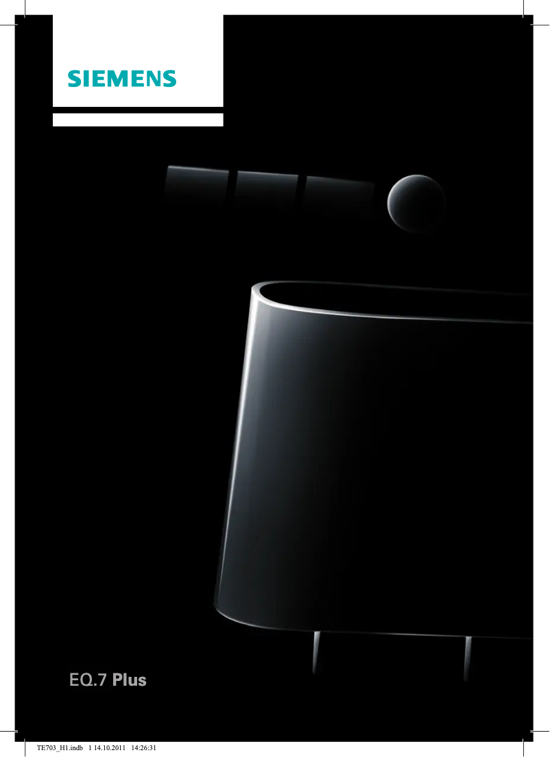Image de la première page du manuel de l'appareil EQ.7 Plus L-Series TE703501DE