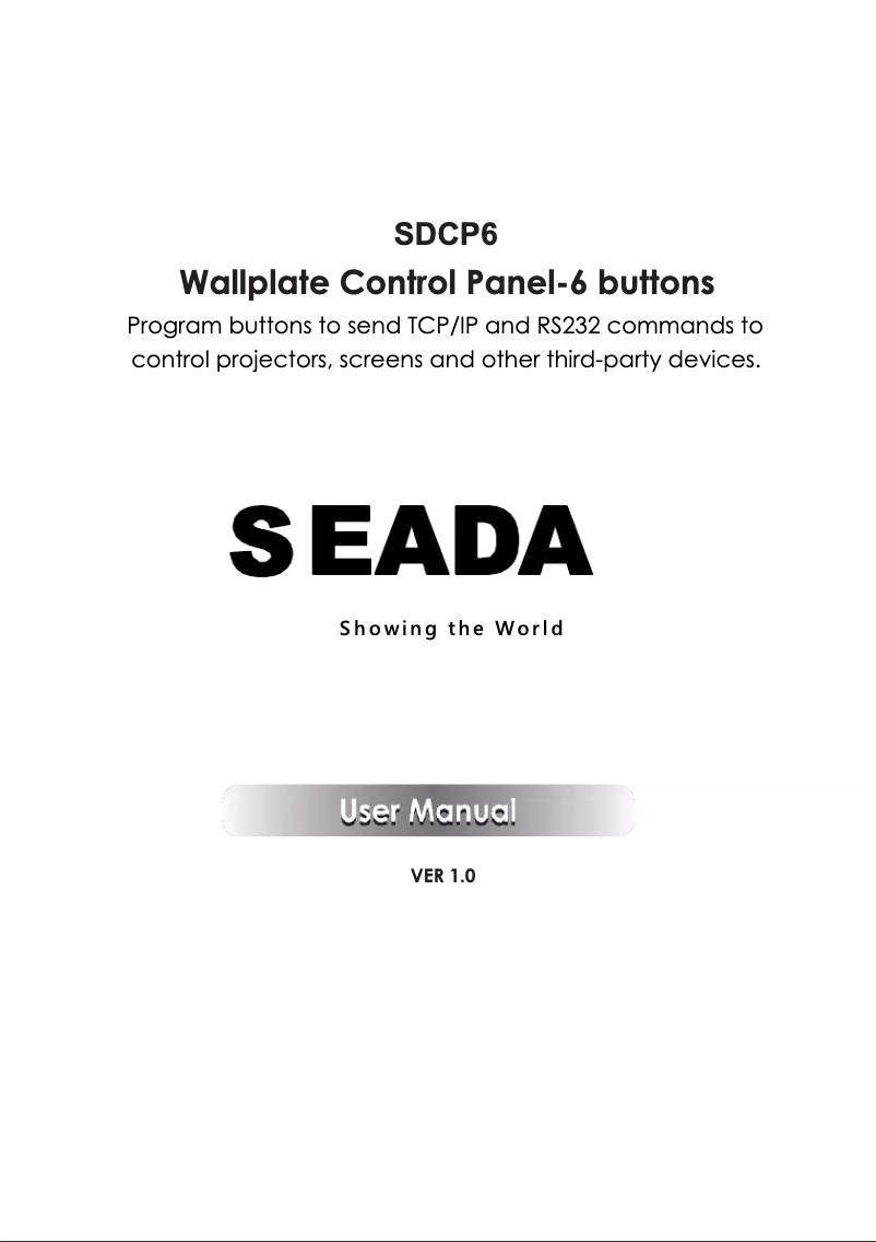 Image de la première page du manuel de l'appareil SDCP6