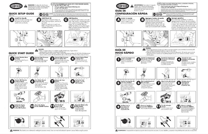 Page 1 de la notice Guide de démarrage rapide Simpson PowerShot PS-60982-S