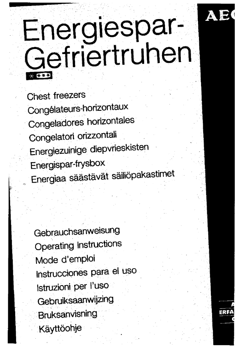 Page 1 de la notice Manuel utilisateur AEG A3372GT