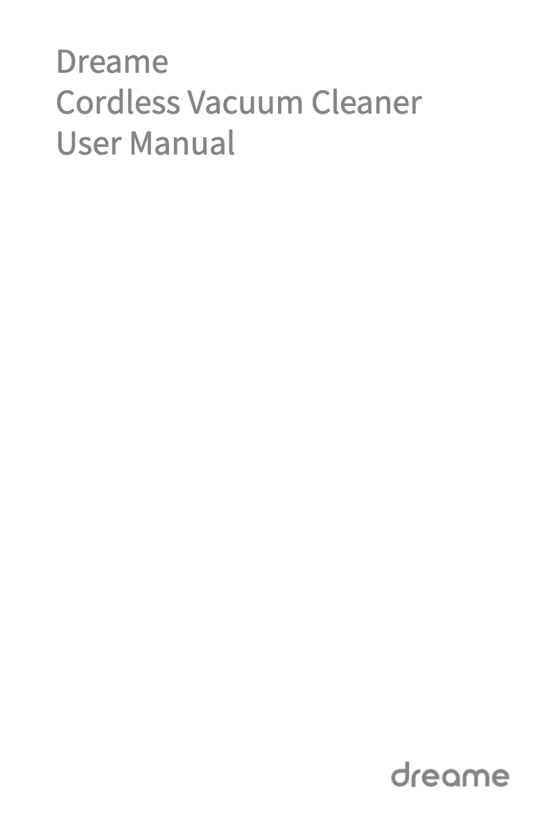 Page n°1 - Manuel utilisateur Dreame V11