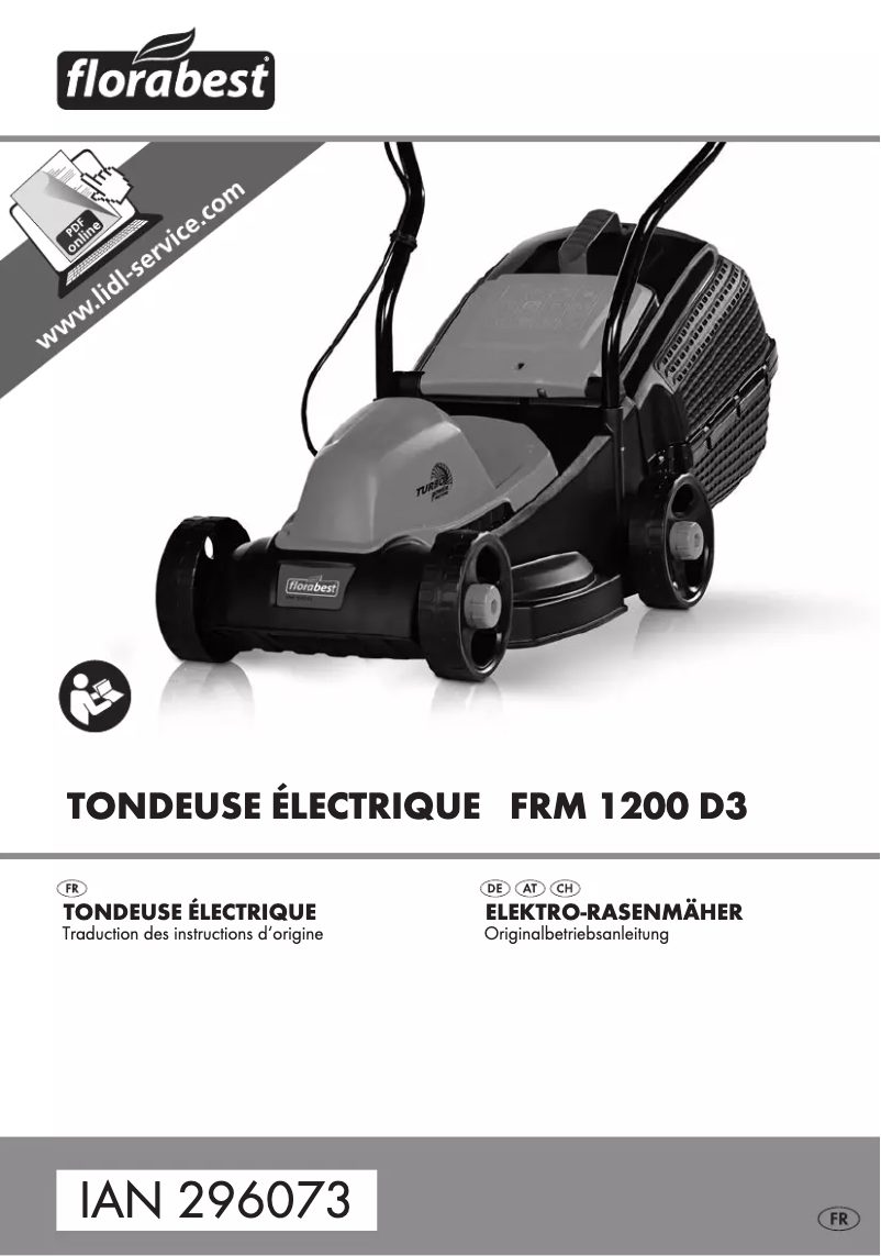 Page 1 de la notice Manuel utilisateur Florabest FRM 1200 D3